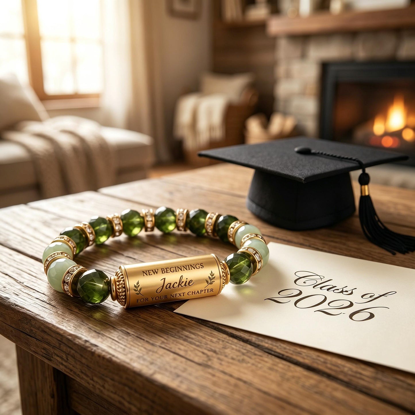 Personalized New Beginnings Encouragement Bracelet Gift Set