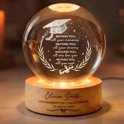 🔥 Limited-time 50% off Graduation Season Sale 🎁Personalized Graduation Crystal Ball Night Light