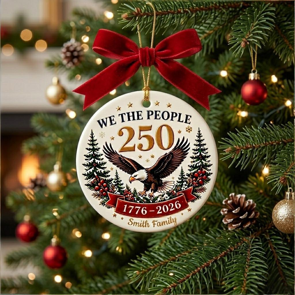 Personalized We The People 250th Anniversary Ornament
