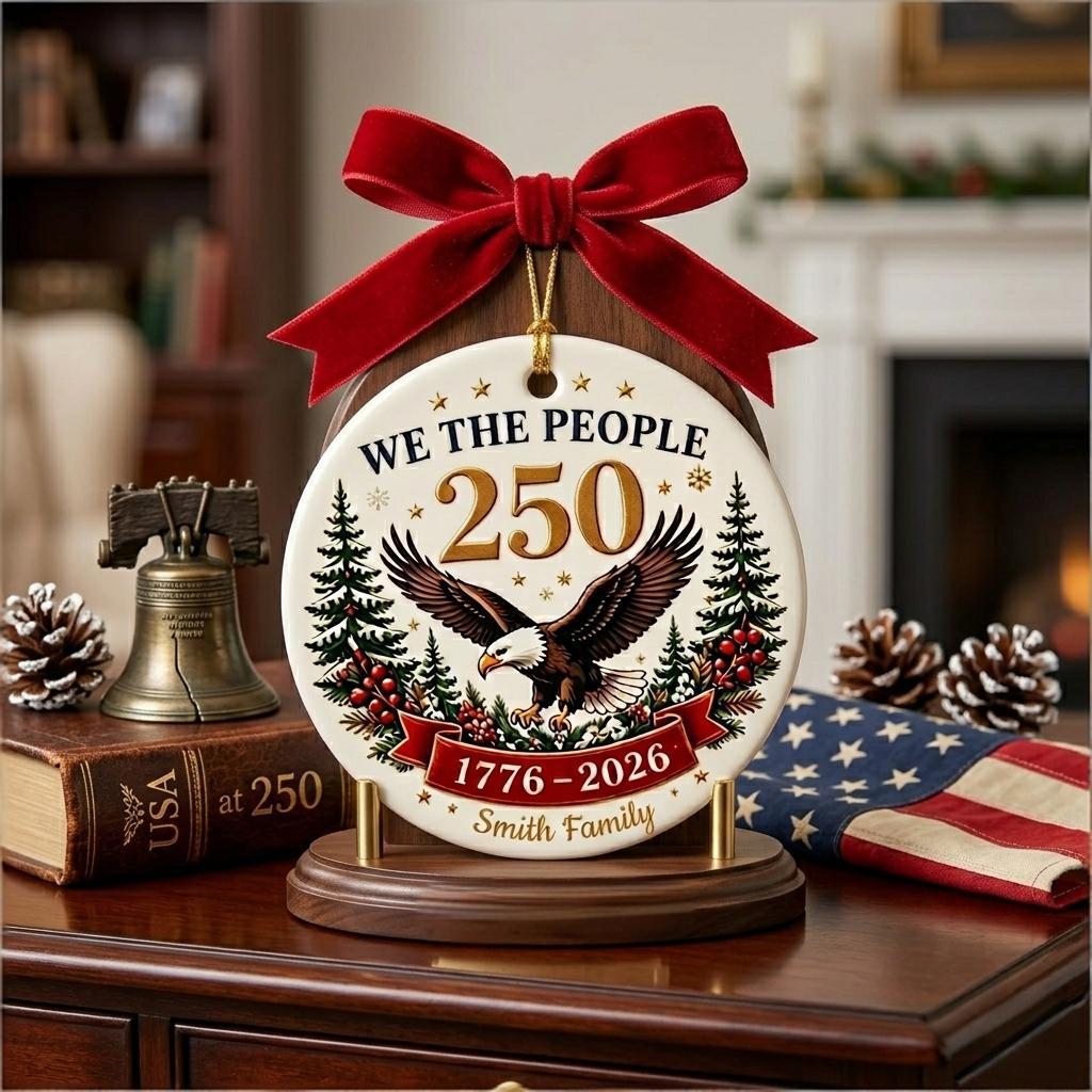 Personalized We The People 250th Anniversary Ornament