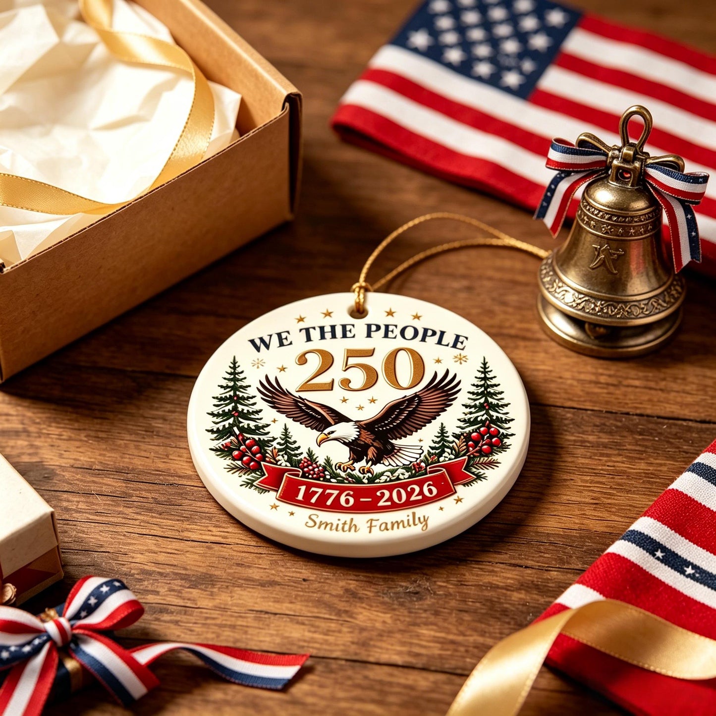 Personalized We The People 250th Anniversary Ornament