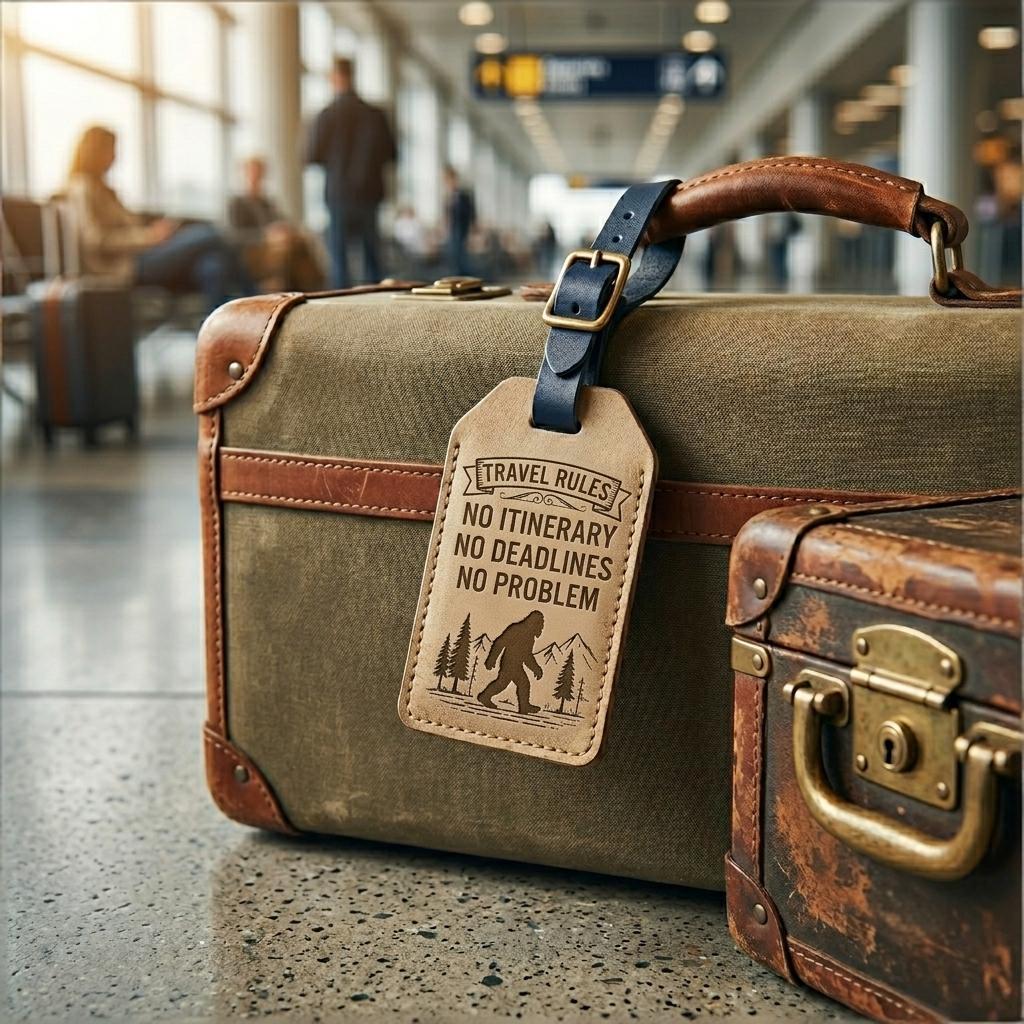 Personalized Bigfoot Passport Cover & Luggage Tag Gift Set