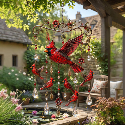 🐦 Stained Hummingbird Wind Chime – A Heavenly Melody for Your Garden