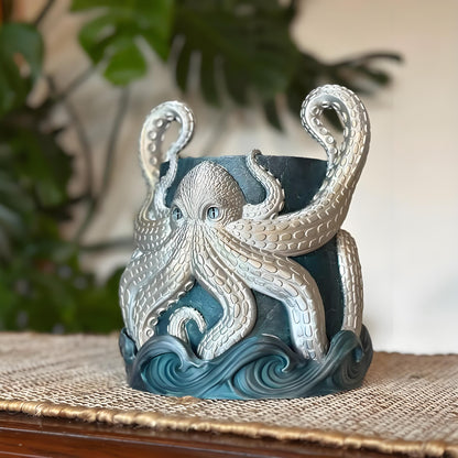 3D Printed Kraken Planter – Octopus Planter with Tray