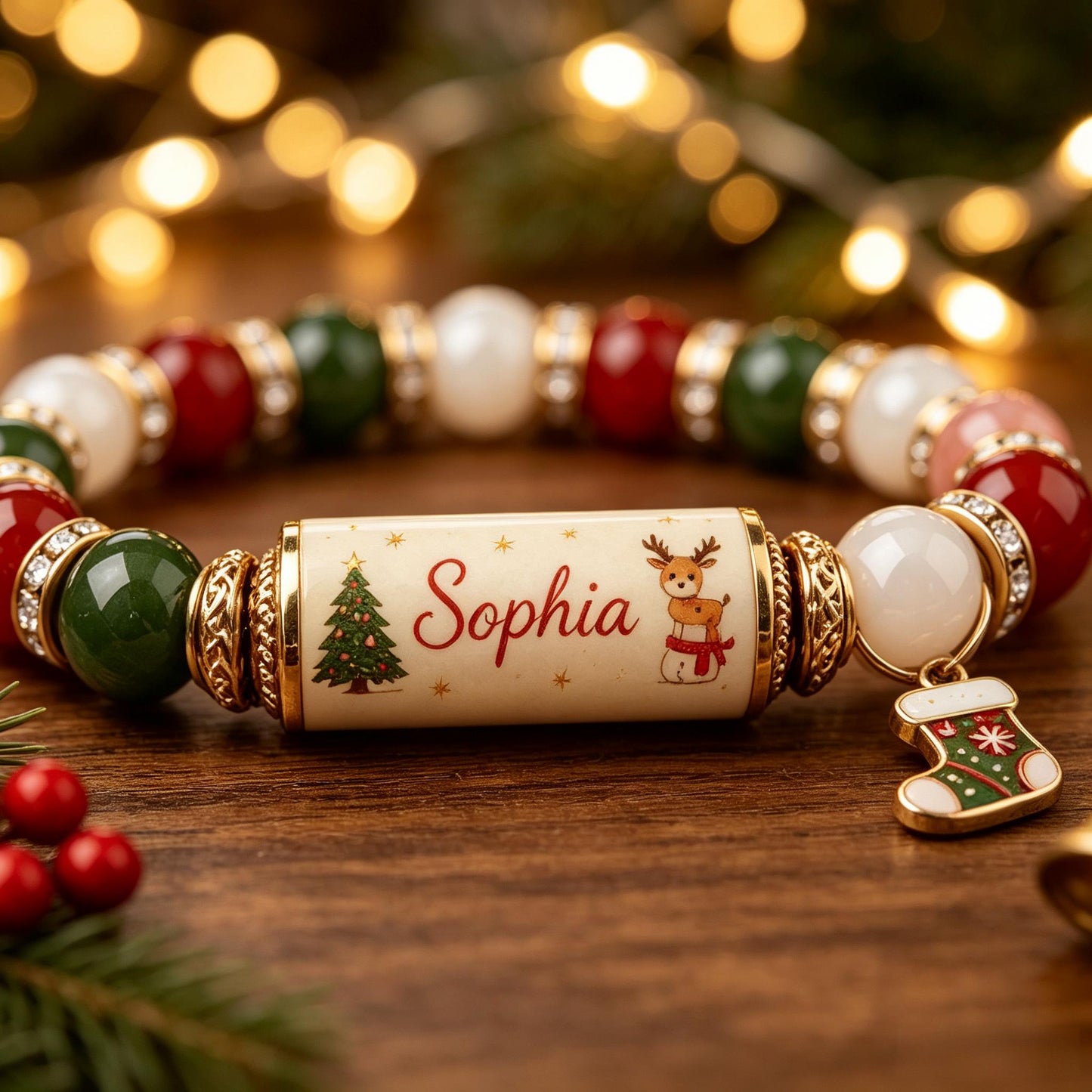 Personalized Christmas Magic Bracelet Gift Set