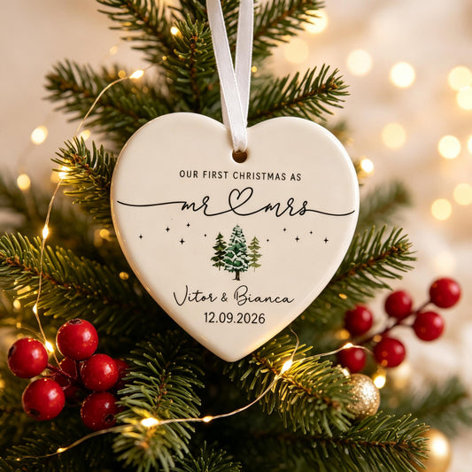 Personalized First Christmas Heart Keepsake