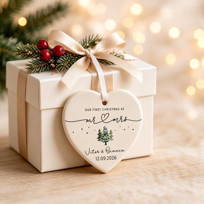 Personalized First Christmas Heart Keepsake