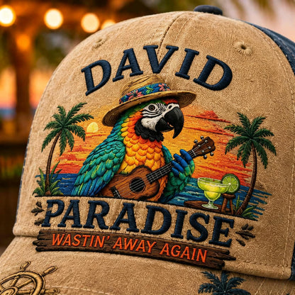 Personalized Tropical Paradise Cap – Your Name, Your Island Vibes