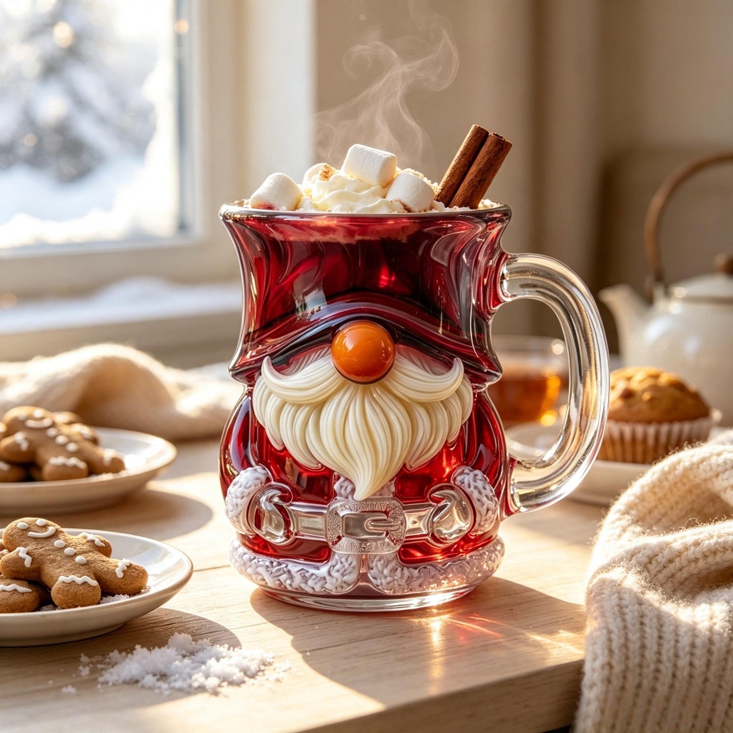 🎄✨ Christmas Character Glass Mug Collection