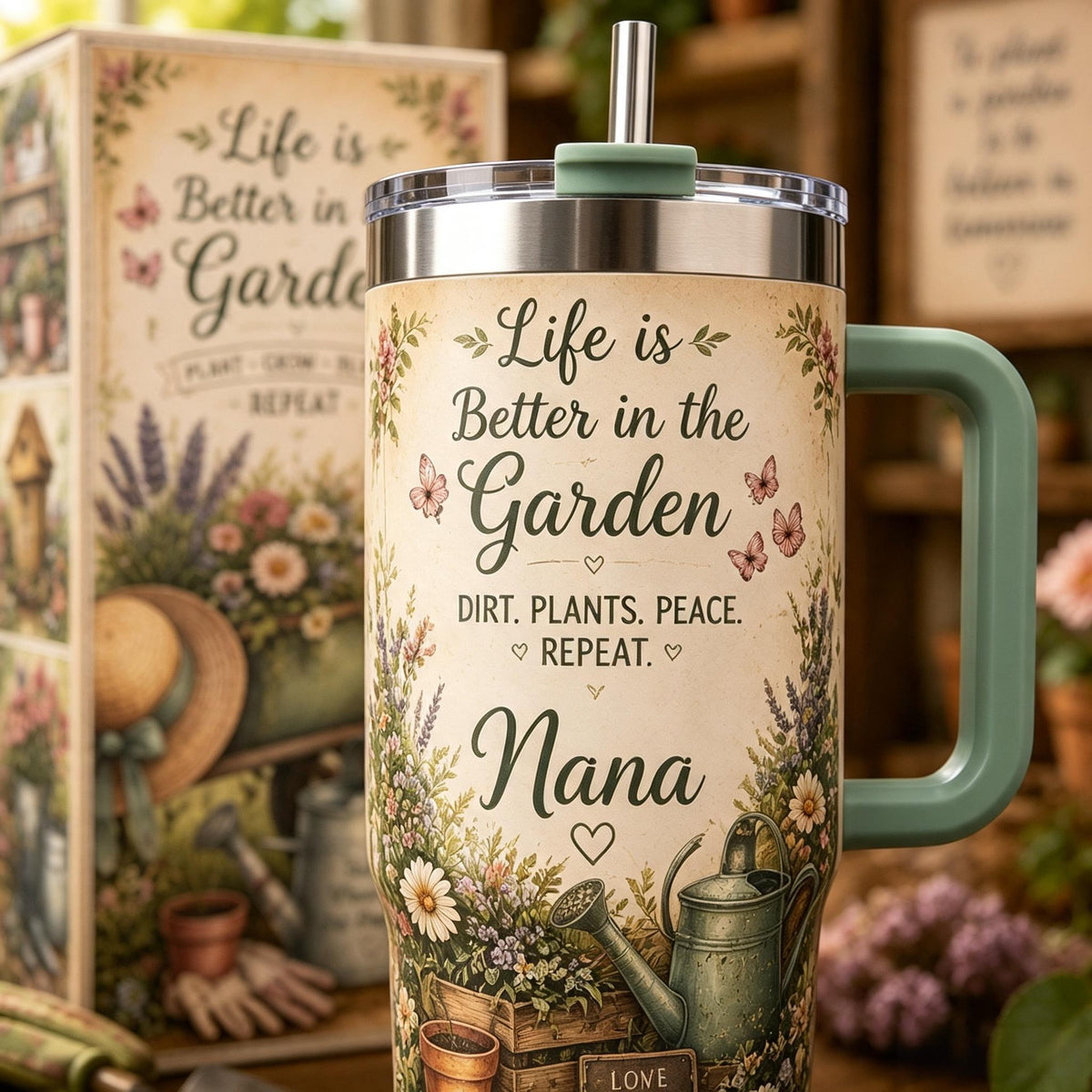 🌿🌸Personalized Garden Lover Tumbler