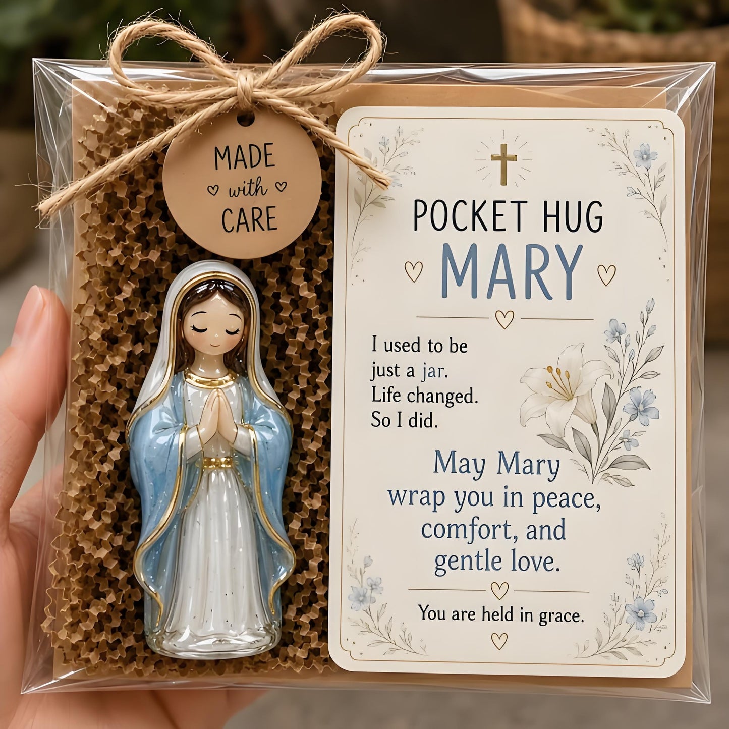 🕊️ Pocket Hug Jesus — In Prayer – Faith in the Palm of Your Hand. Peace That Goes Wherever You Do. 🙏✨