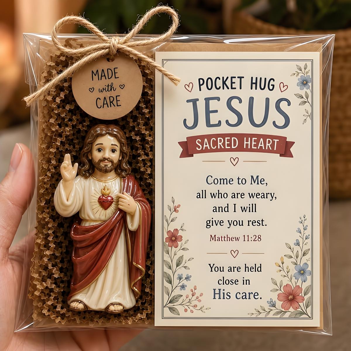 🕊️ Pocket Hug Jesus — In Prayer – Faith in the Palm of Your Hand. Peace That Goes Wherever You Do. 🙏✨