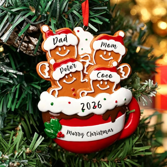 🍪🎄Personalized Gingerbread Family Christmas Ornament
