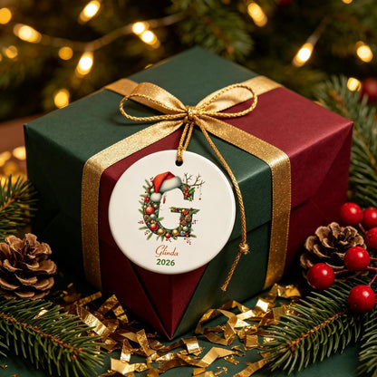Personalized Christmas Initial Ornament