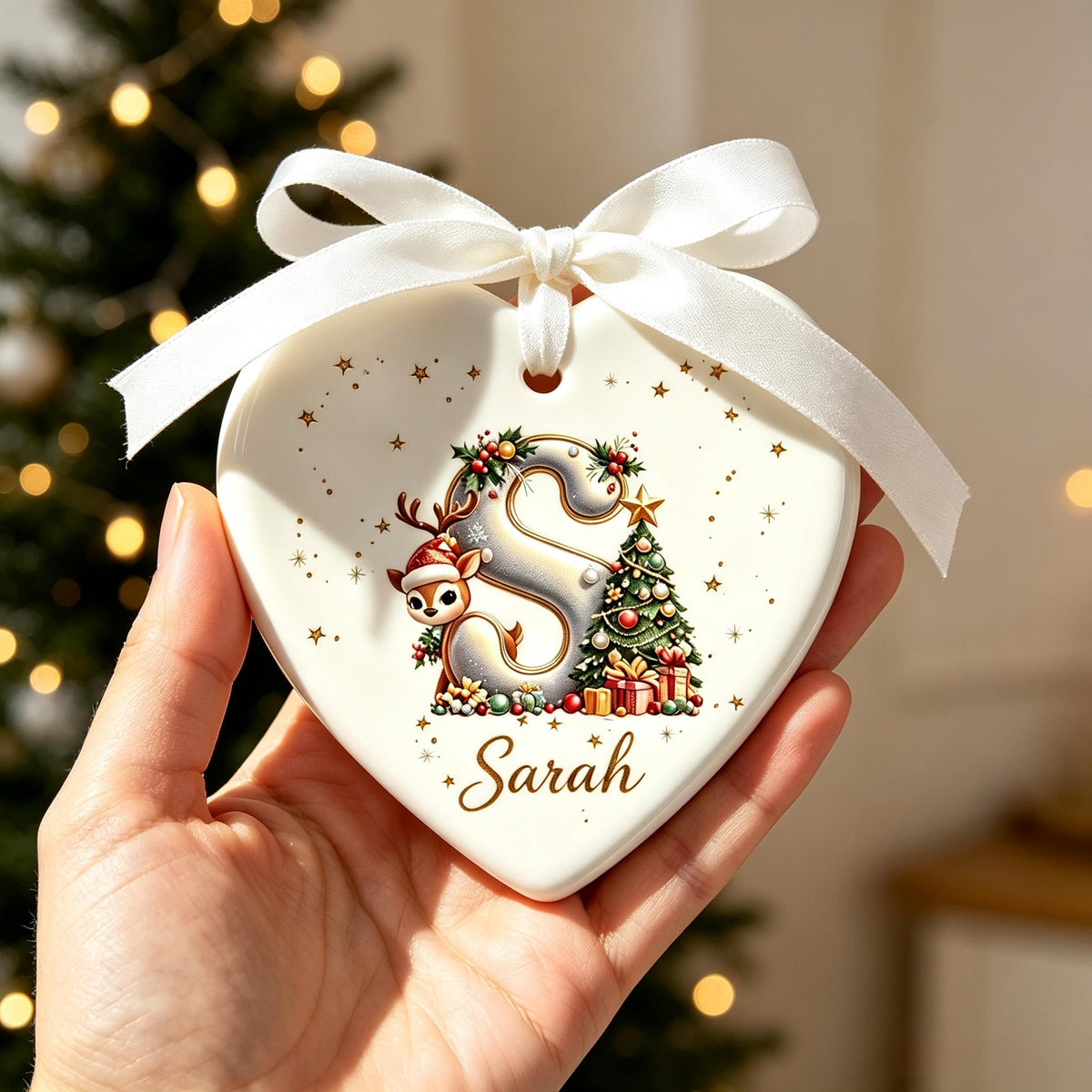 💖🎄Personalized Christmas Initial Ornaments – Keepsake Holiday Collection