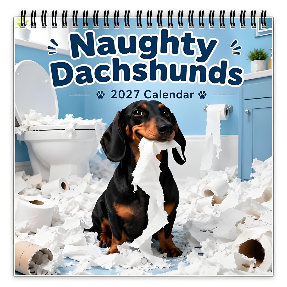 Naughty Dachshunds 2027 Wall Calendar