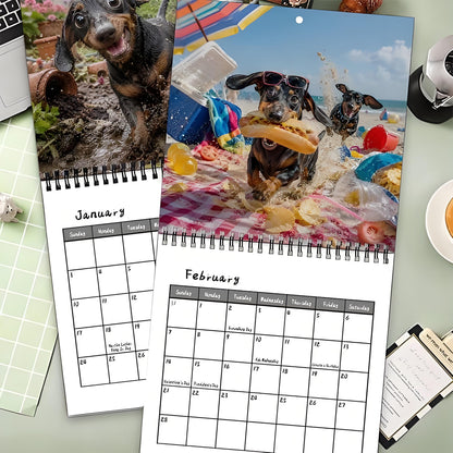 Naughty Dachshunds 2027 Wall Calendar