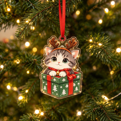 🎄🐱Festive Christmas Cat Ornament – Adorable Feline Friends for Your Holiday Tree