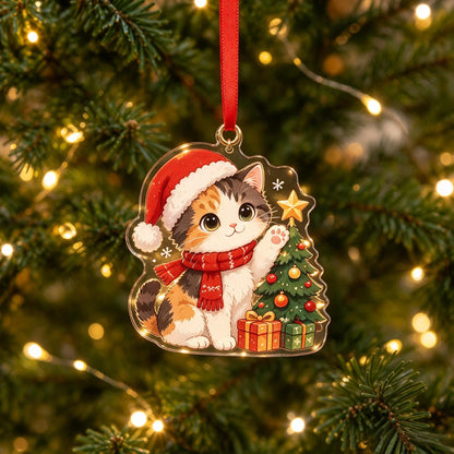 🎄🐱Festive Christmas Cat Ornament – Adorable Feline Friends for Your Holiday Tree