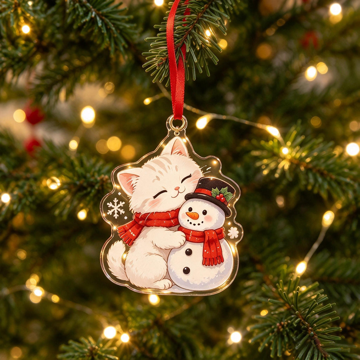 🎄🐱Festive Christmas Cat Ornament – Adorable Feline Friends for Your Holiday Tree