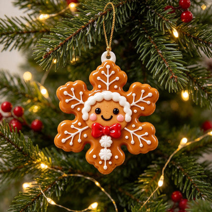 🎄🍪Christmas Snowflake Ornaments – Sweet Holiday Characters for Your Christmas Tree
