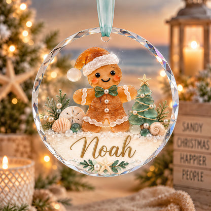 🎄✨Personalized Coastal Beach Christmas Ornament