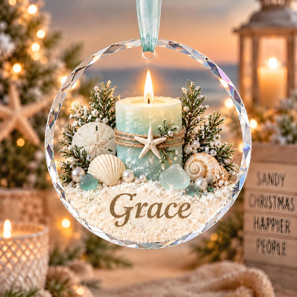 🎄✨Personalized Coastal Beach Christmas Ornament