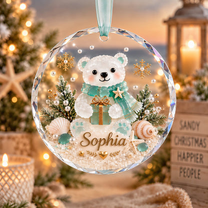 🎄✨Personalized Coastal Beach Christmas Ornament