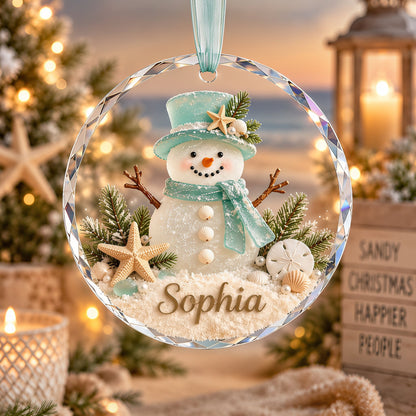 🎄✨Personalized Coastal Beach Christmas Ornament