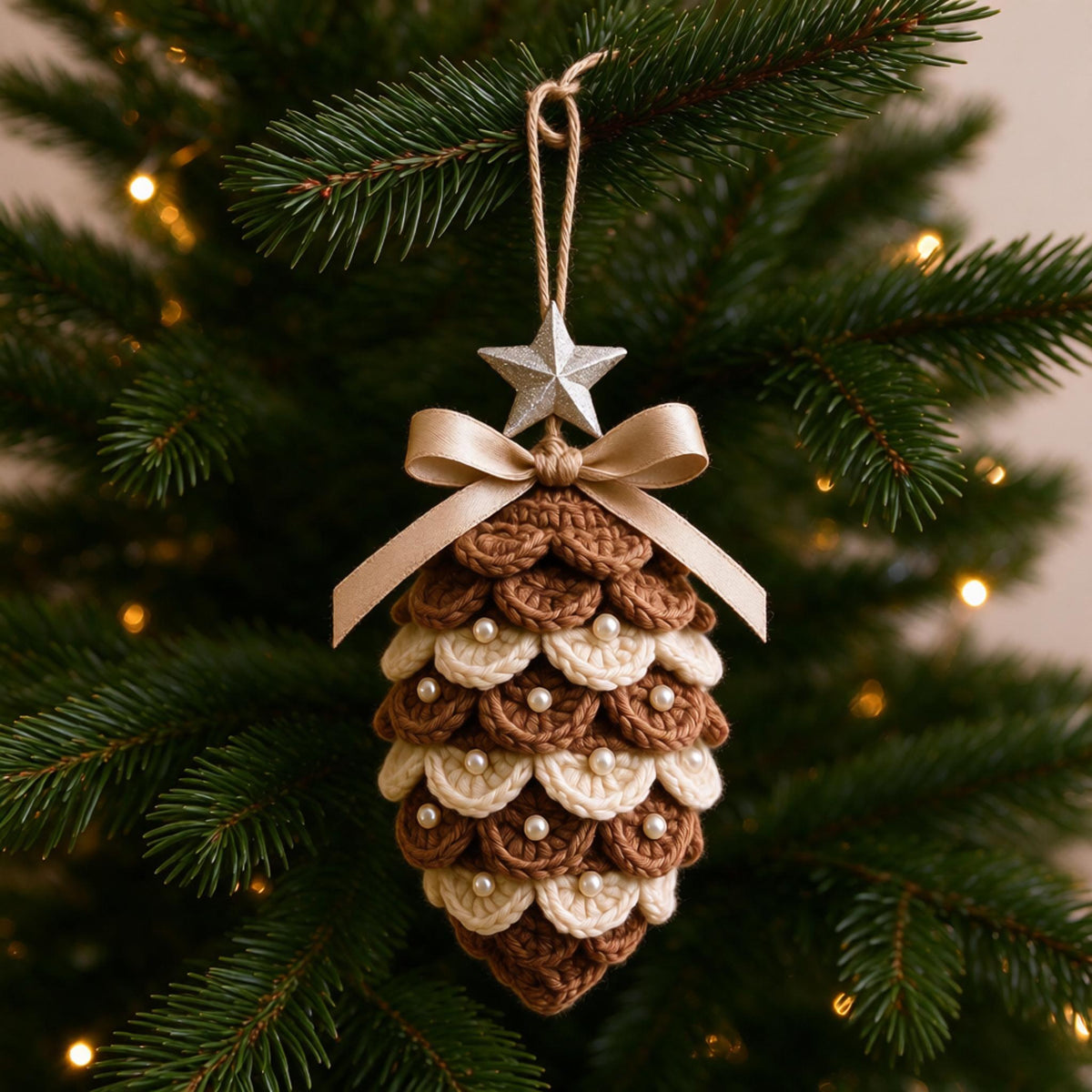 🎄🤎Pinecone Christmas Ornament – Cozy Rustic Charm for Your Holiday Tree