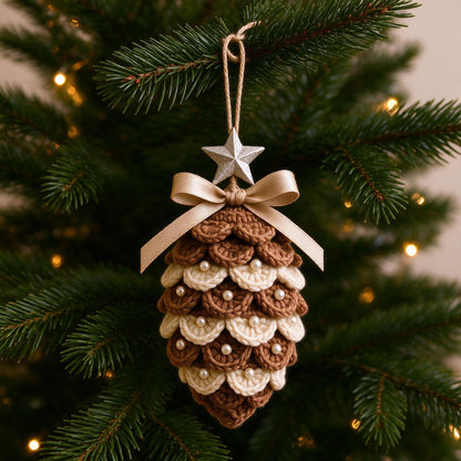 🎄🤎Pinecone Christmas Ornament – Cozy Rustic Charm for Your Holiday Tree