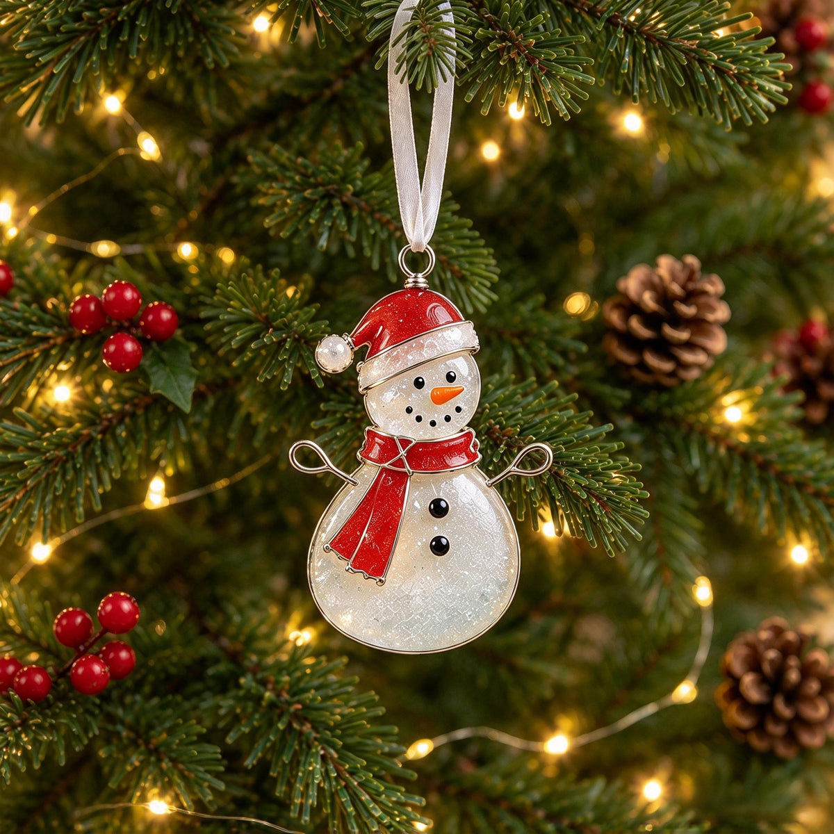 🎄✨Christmas Tree Ornaments – Elegant Winter Wonderland Keepsakes