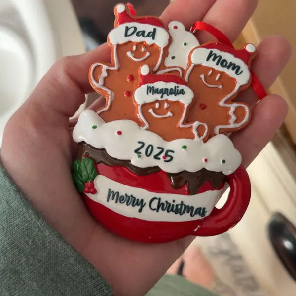 🍪🎄Personalized Gingerbread Family Christmas Ornament