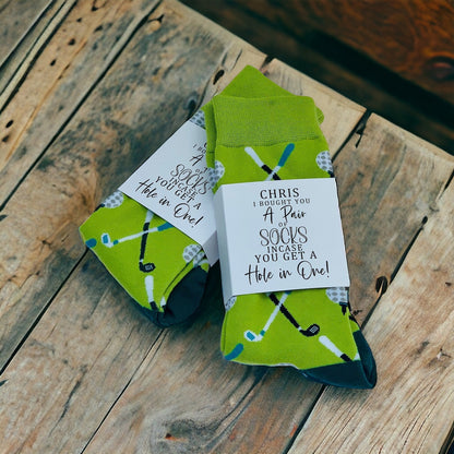 Personalized Golf Socks – "Hole in One" Custom Gift for Golf Lovers