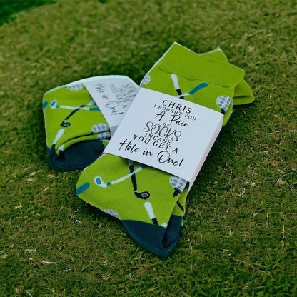 Personalized Golf Socks – "Hole in One" Custom Gift for Golf Lovers