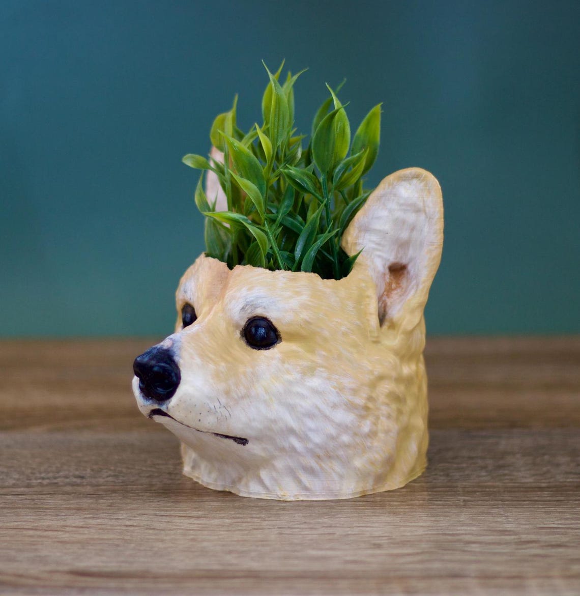 Custom Pet Head Planter-Personalized Pet Portrait Pot for Succulents & Indoor Plants, Pet Memorial Gift, Hand-Painted Decor