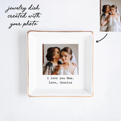 Custom Photo Trinket Tray, Photo Gifts for Mothers Day Gift, Mom Ring Dish
