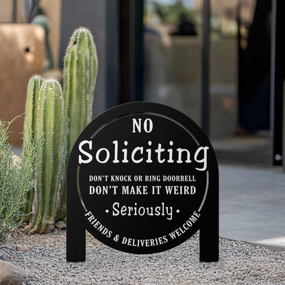Personalized "No Soliciting" Yard Sign – Custom Family Name, Bold Statement