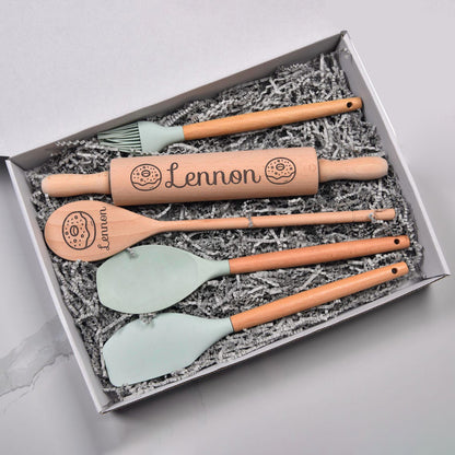 Personalized Baking Set – Customize with Name,Great gift for mom