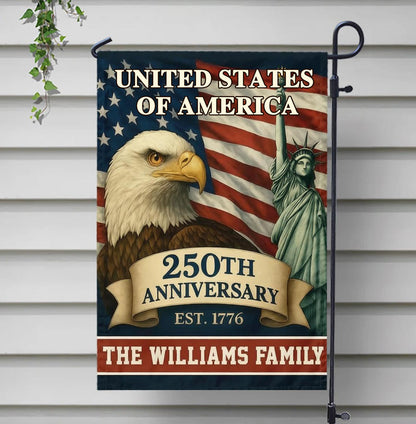 Custom 250th Anniversary Garden Flag-1776-2026 Patriotic Gifts
