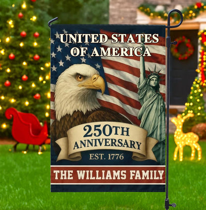 Custom 250th Anniversary Garden Flag-1776-2026 Patriotic Gifts