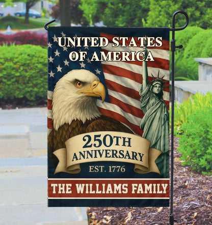 Custom 250th Anniversary Garden Flag-1776-2026 Patriotic Gifts