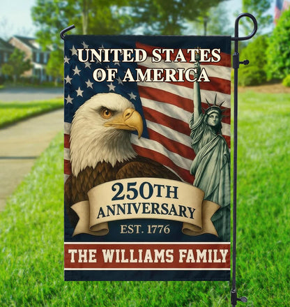 Custom 250th Anniversary Garden Flag-1776-2026 Patriotic Gifts