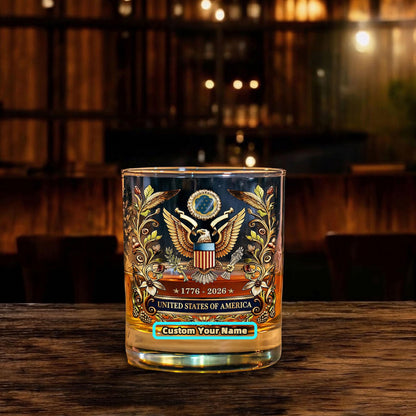Personalized Eagle Decanter & Glass