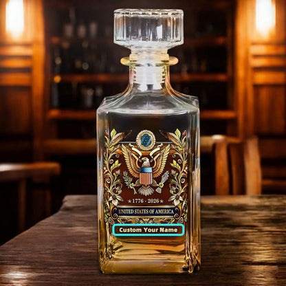 Personalized Eagle Decanter & Glass