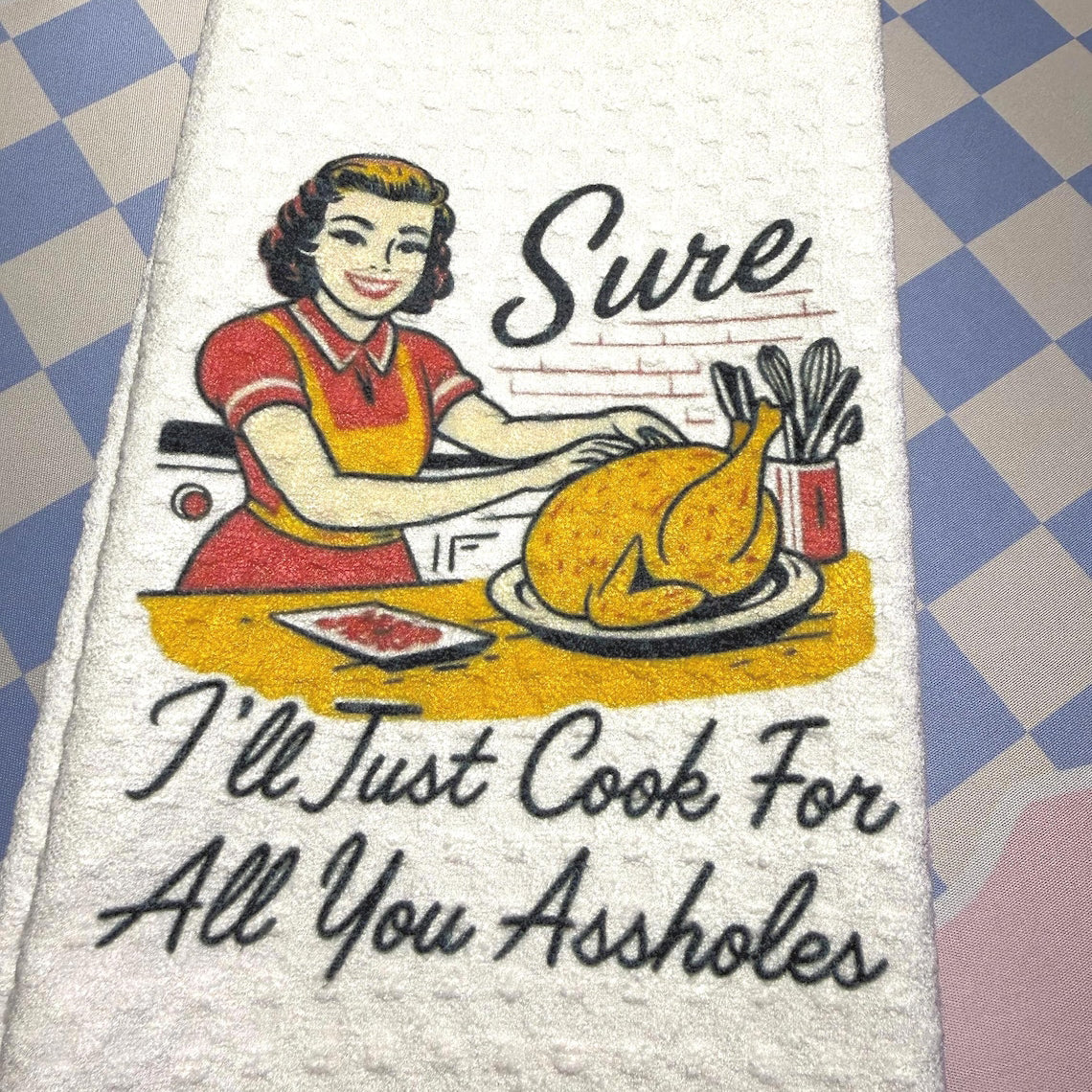 Retro 1950s Housewife Waffle Towels