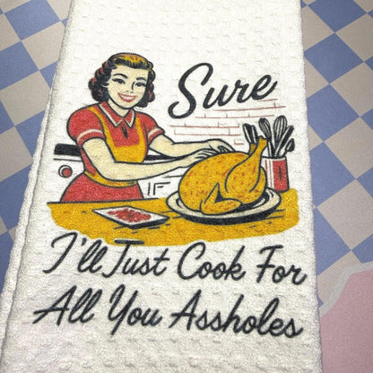 Retro 1950s Housewife Waffle Towels