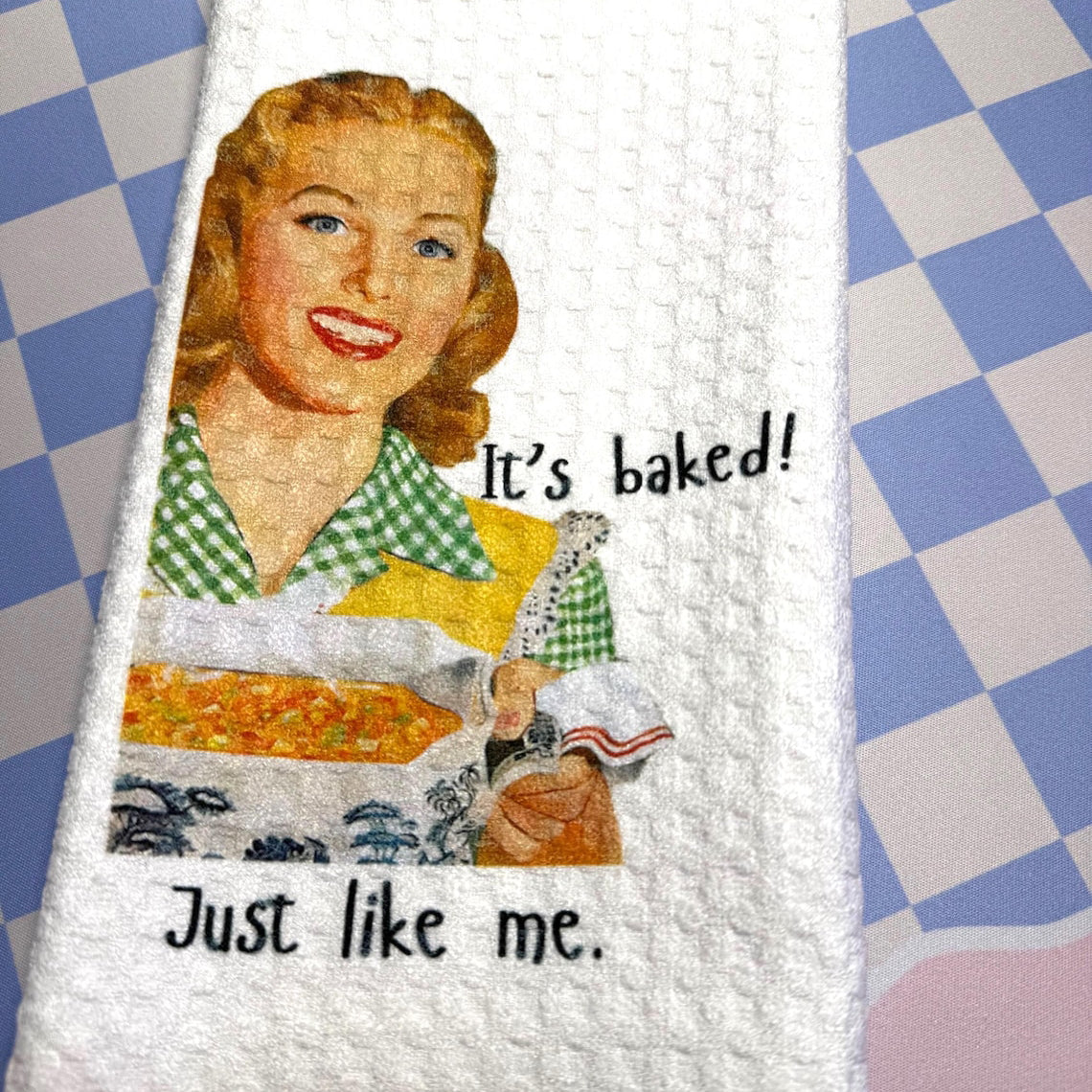 Retro 1950s Housewife Waffle Towels