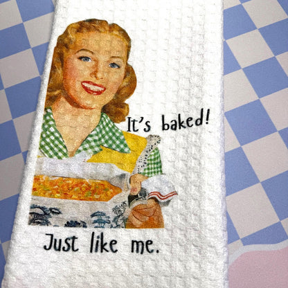 Retro 1950s Housewife Waffle Towels