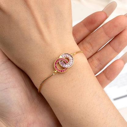 Personalized Mother & Daughter Linking Circles Bracelet